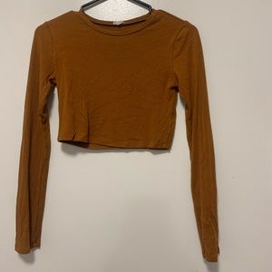 Garage Long Sleeve Crop Top
